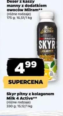 Skyr pitny z kolagenem pomarańcza limonka Milk 4 Active