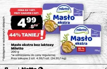 Masło ekstra bez laktozy Miletto