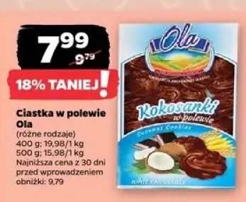 Ciastka Kokosanki w polewie Ola +1 wariant