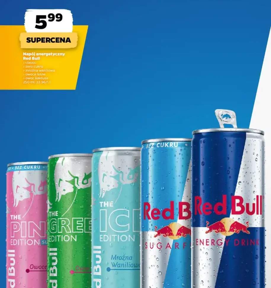 Napój energetyczny Red Bull classic +4 warianty