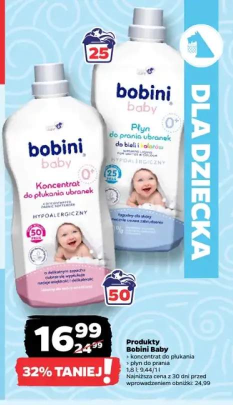 Koncentrat do płukania ubranek Bobini Baby +1 wariant