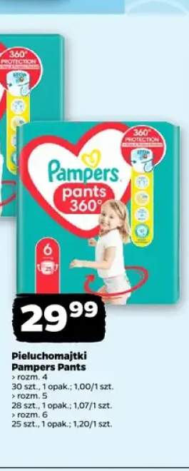 Pieluchomajtki Pampers Pants rozmiar 4 +2 warianty