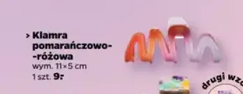 Klamra do włosów pomarańczowo-różowa