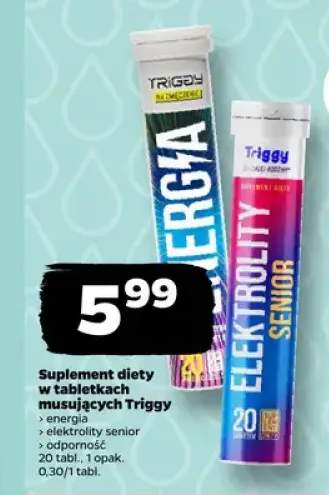 Suplement diety w tabletkach musujących Triggy Energia +1 wariant