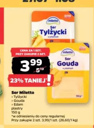 Ser Tylżycki plastry Miletto +1 wariant