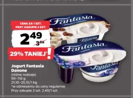 Jogurt Fantasia z płatkami w czekoladzie Danone +1 wariant
