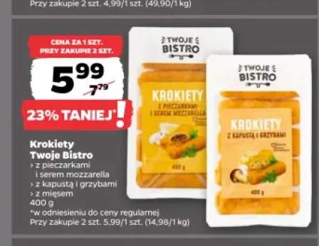 Krokiety z pieczarkami i serem mozzarella Twoje Bistro +2 warianty