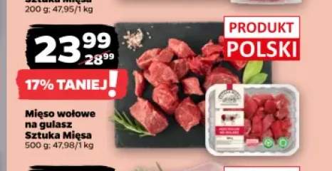 Mięso wołowe na gulasz Sztuka Mięsa