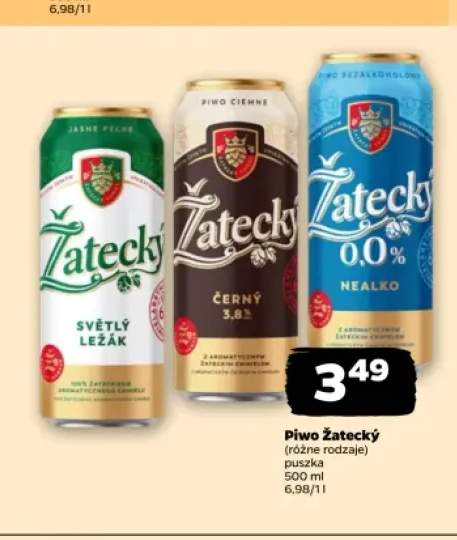 Piwo Žatecký Světlý Ležák +2 warianty
