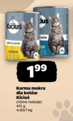 Karma mokra dla kotów Kiciuś z łososiem +1 wariant