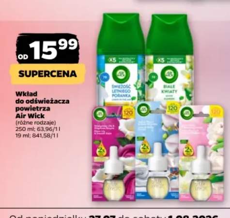 Wkład do odświeżacza powietrza Air Wick Świeżość Letniego Poranka +3 warianty