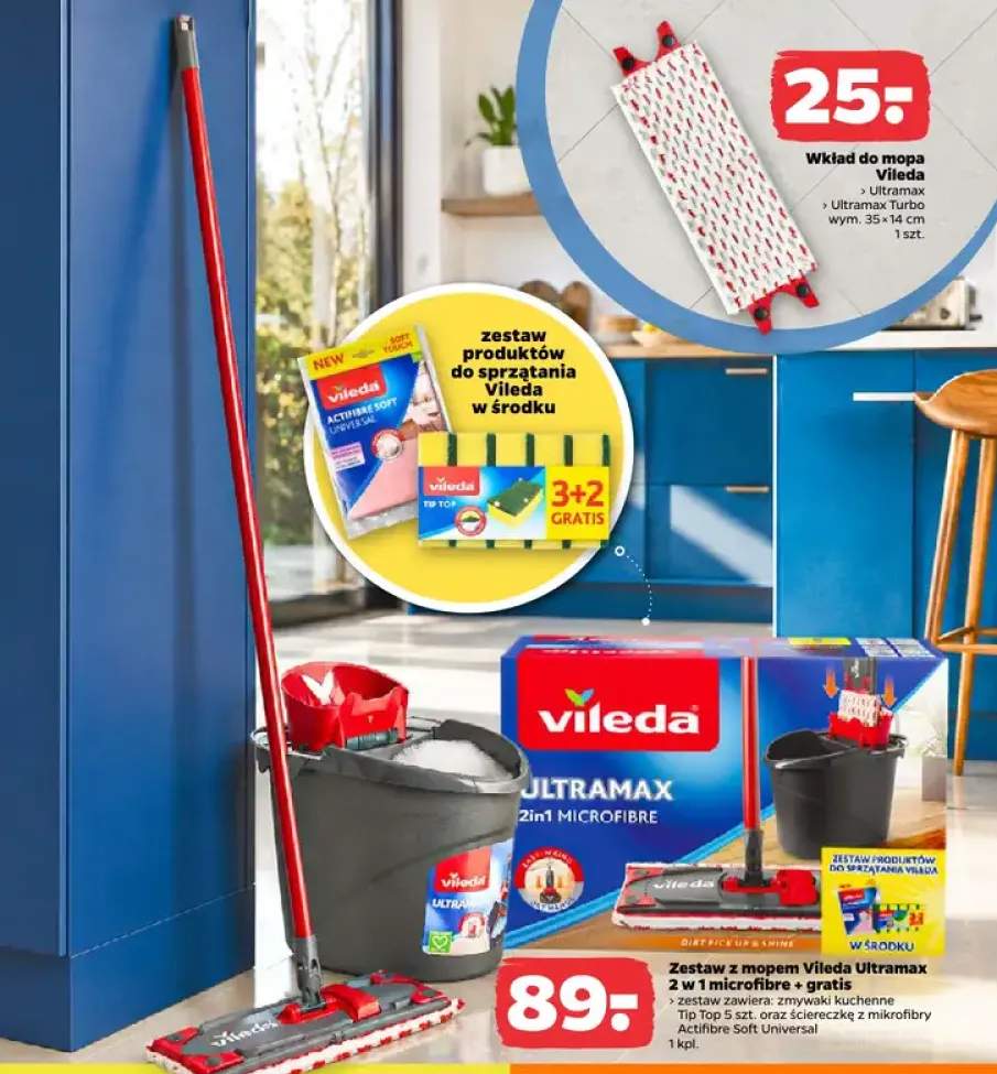 Zestaw z mopem Vileda Ultramax 2 w 1 microfibre