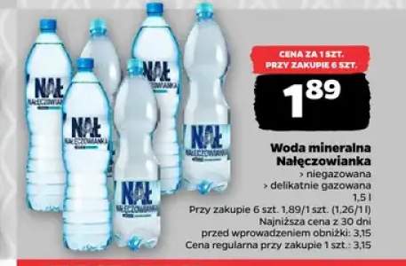 Woda mineralna Nałęczowianka niegazowana +1 wariant