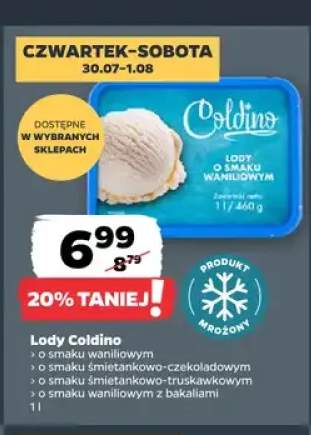 Lody Coldino o smaku waniliowym +3 warianty