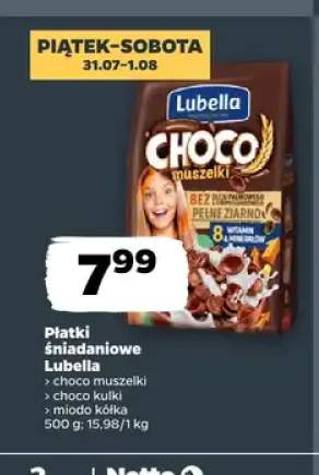 Płatki śniadaniowe Lubella choco muszelki +1 wariant