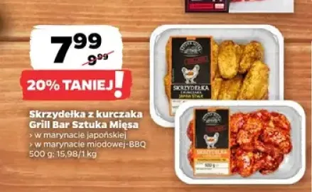 Skrzydełka z kurczaka w marynacie japońskiej Grill Bar Sztuka Mięsa +1 wariant