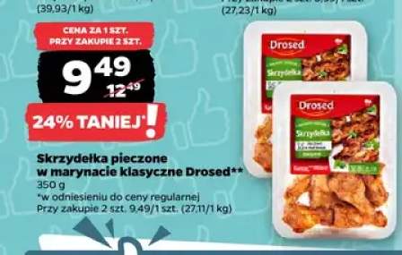 Skrzydełka pieczone w marynacie klasycznej Drosed