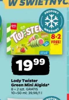Lody Twister Green Mini Algida 10-pak