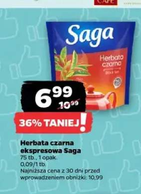 Herbata czarna ekspresowa Saga