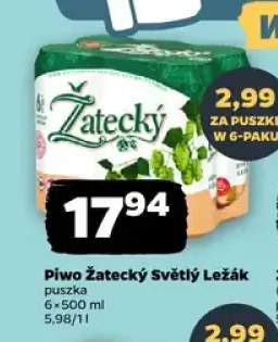 Piwo Žatecký Světlý Ležák 6-pak