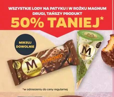 Lody na patyku i w rożku Magnum +2 warianty