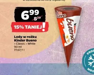 Lody w rożku Kinder Bueno Classic