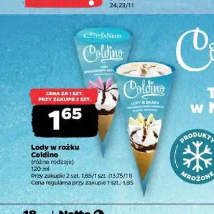 Lody w rożku Coldino