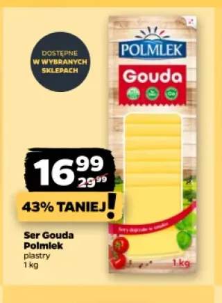 Ser gouda w plastrach Polmlek