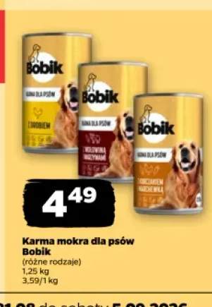 Karma mokra dla psów z drobiem Bobik +2 warianty