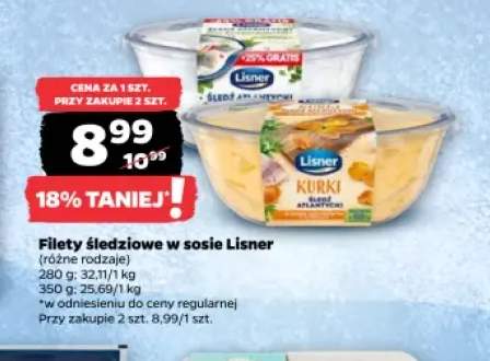 Filety śledziowe w sosie Lisner