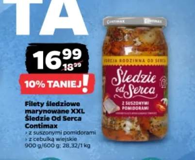 Filety śledziowe marynowane XXL Śledzie Od Serca z suszonymi pomidorami Contimax +1 wariant