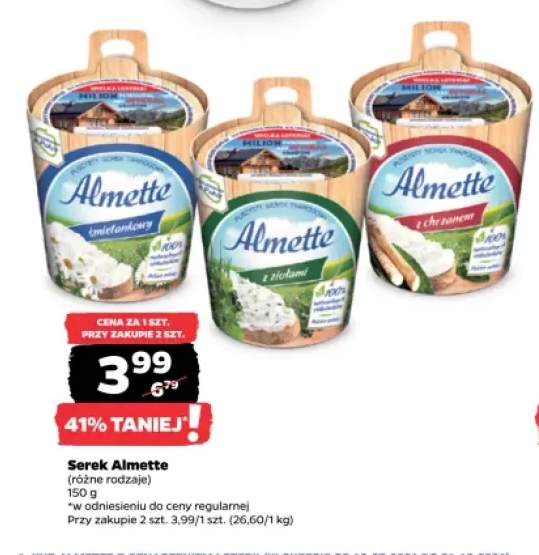 Serek twarogowy Almette śmietankowy +2 warianty