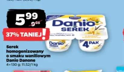 Serek homogenizowany o smaku waniliowym Danio Danone 4-pak