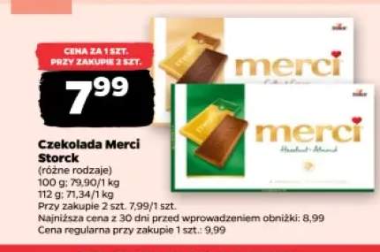 Czekolada Merci Coffee and Cream Storck +1 wariant