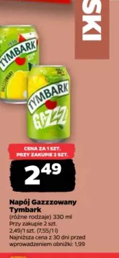 Napój gazowany Tymbark Gazzzowany +1 wariant