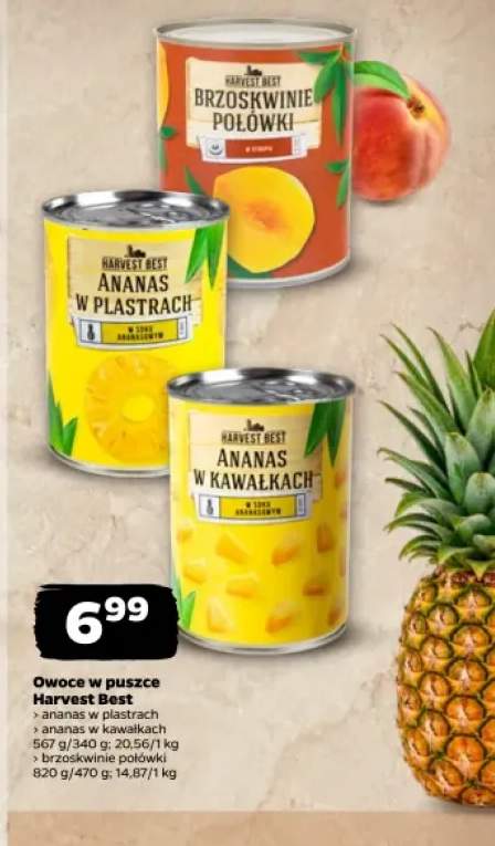 Ananas w puszce w plastrach Harvest Best +2 warianty