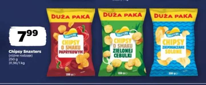 Chipsy o smaku paprykowym Snaxters +2 warianty