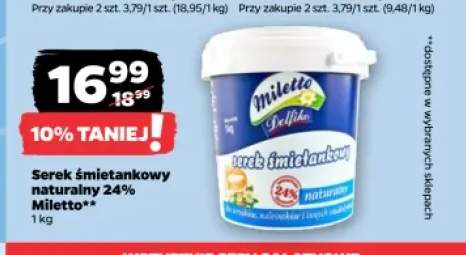 Serek śmietankowy naturalny Miletto 24%