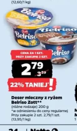 Deser mleczny z ryżem Belriso Zott