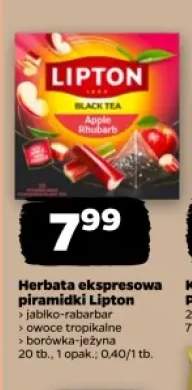 Herbata ekspresowa piramidki jabłko-rabarbar Lipton +2 warianty