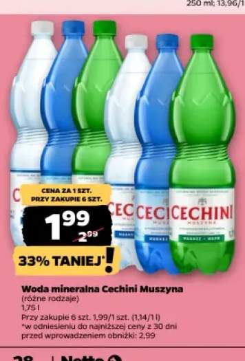 Woda mineralna Cechini Muszyna