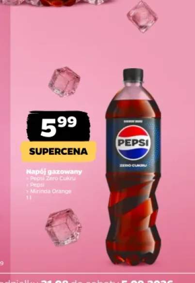 Napój gazowany Pepsi Zero Cukru 1 l +2 warianty