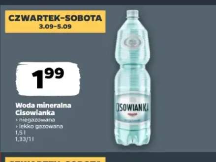 Woda mineralna niegazowana Cisowianka +1 wariant