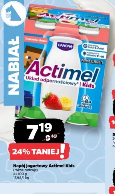 Napój jogurtowy Actimel Kids 4-pak