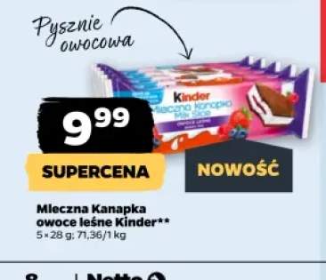 Mleczna Kanapka owoce leśne Kinder 5-pak