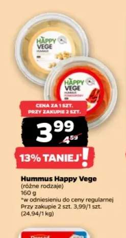 Hummus klasyczny Happy Vege +1 wariant