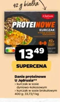 Danie proteinowe kurczak w sosie dyniowo-kokosowym U Jędrusia +1 wariant