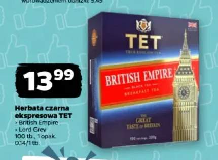 Herbata czarna ekspresowa TET British Empire +1 wariant