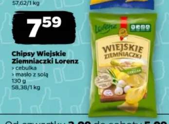 Chipsy Wiejskie Ziemniaczki Lorenz cebulka +1 wariant