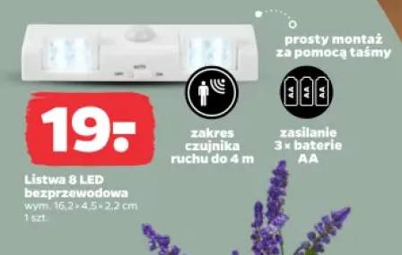Listwa 8 LED bezprzewodowa